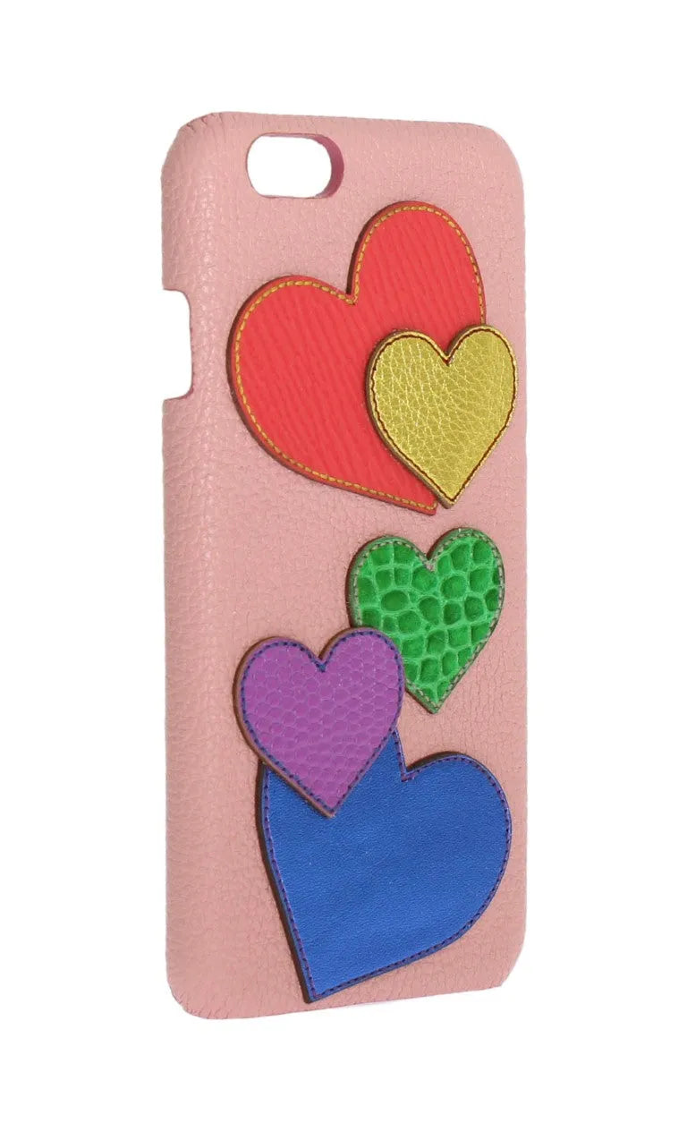 Pink Leather Heart Phone Cover-Dolce & Gabbana-LabelTerrace.com