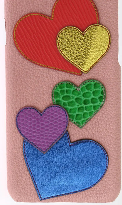 Pink Leather Heart Phone Cover-Dolce & Gabbana-LabelTerrace.com