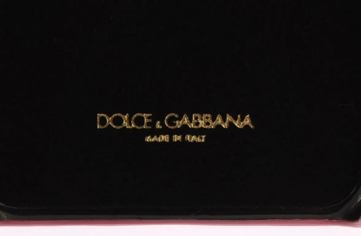Pink Leather Heart Phone Cover-Dolce & Gabbana-LabelTerrace.com