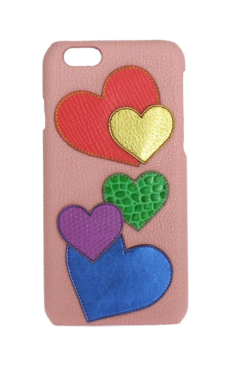 Pink Leather Heart Phone Cover-Dolce & Gabbana-LabelTerrace.com
