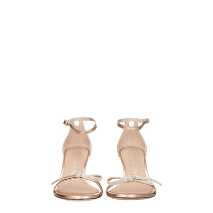Pink Leather Stiletto Heel Sandals-Stuart Weitzman-LabelTerrace.com