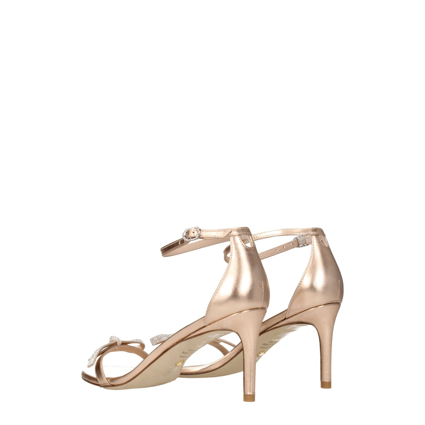 Pink Leather Stiletto Heel Sandals-Stuart Weitzman-LabelTerrace.com