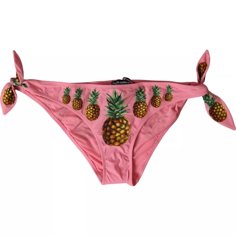 Pink Pineapple Swimsuit Bikini Bottom Swimwear-Dolce & Gabbana-LabelTerrace.com