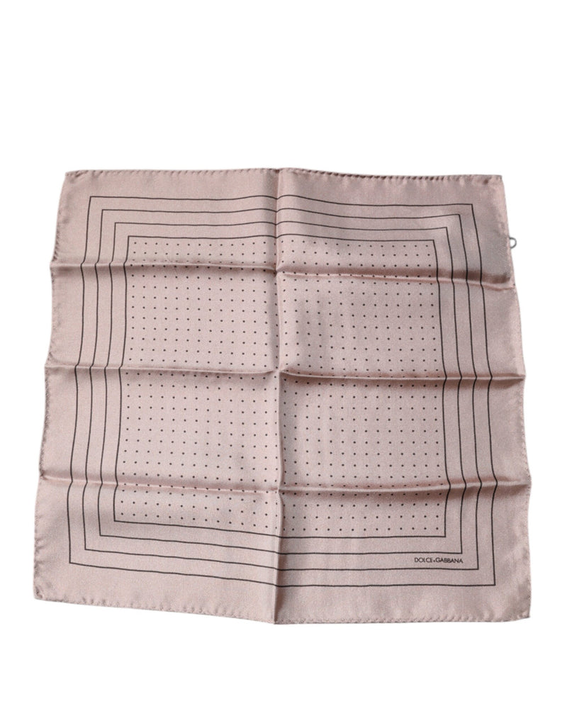 Pink Polka Dots Square Handkerchief Scarf-Dolce & Gabbana-LabelTerrace.com