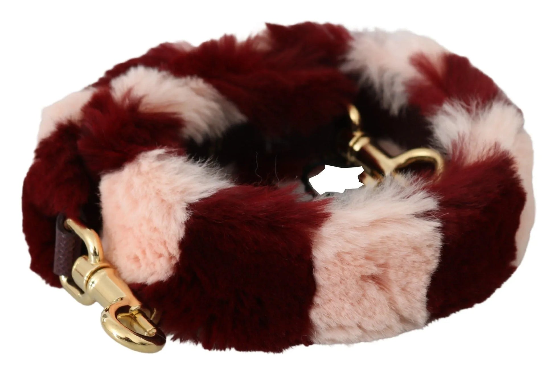 Pink Red Lapin Fur Accessory Shoulder Strap-Dolce & Gabbana-LabelTerrace.com