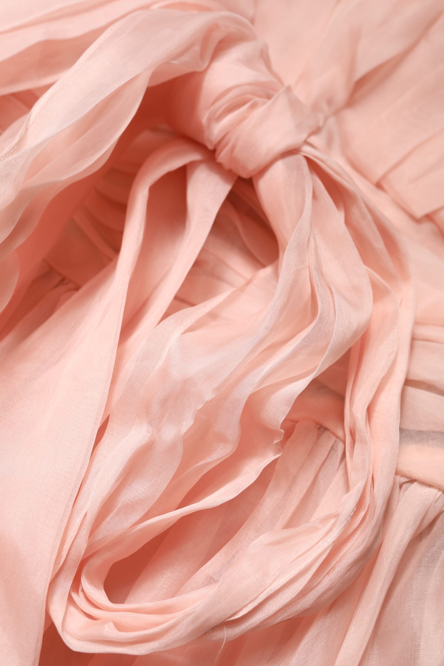 Pink Silk Chiffon A-line Pleated Midi Dress-Dolce & Gabbana-LabelTerrace.com