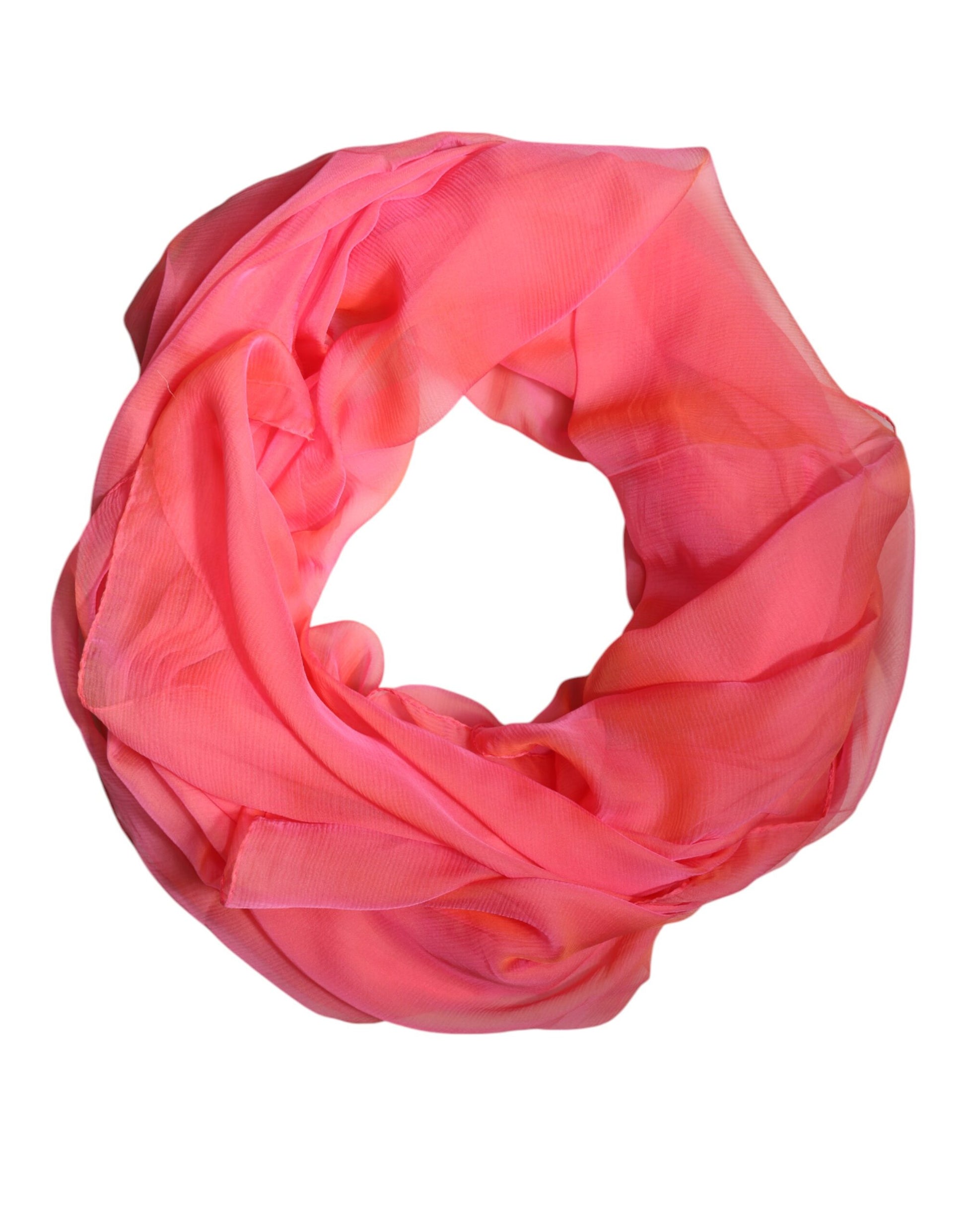 Pink Silk Rectangle Women Wrap Shawl Scarf-Dolce & Gabbana-LabelTerrace.com