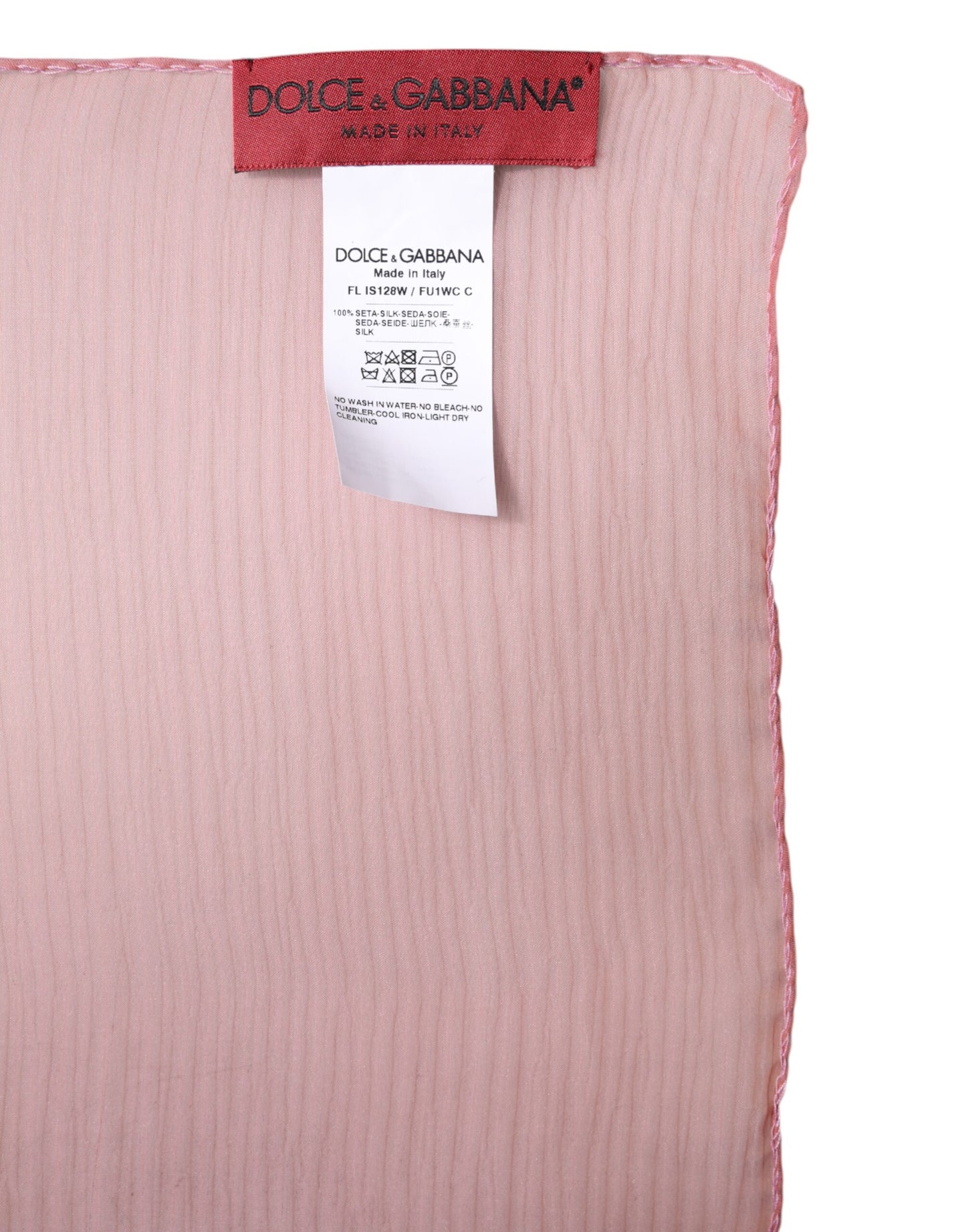 Pink Silk Rectangle Women Wrap Shawl Scarf-Dolce & Gabbana-LabelTerrace.com