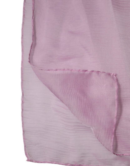 Pink Silk Rectangle Women Wrap Shawl Scarf-Dolce & Gabbana-LabelTerrace.com