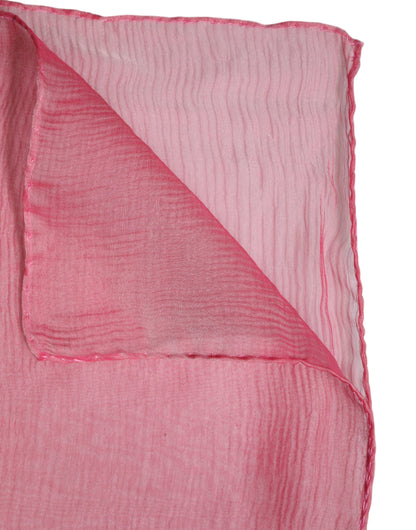 Pink Silk Rectangle Women Wrap Shawl Scarf-Dolce & Gabbana-LabelTerrace.com