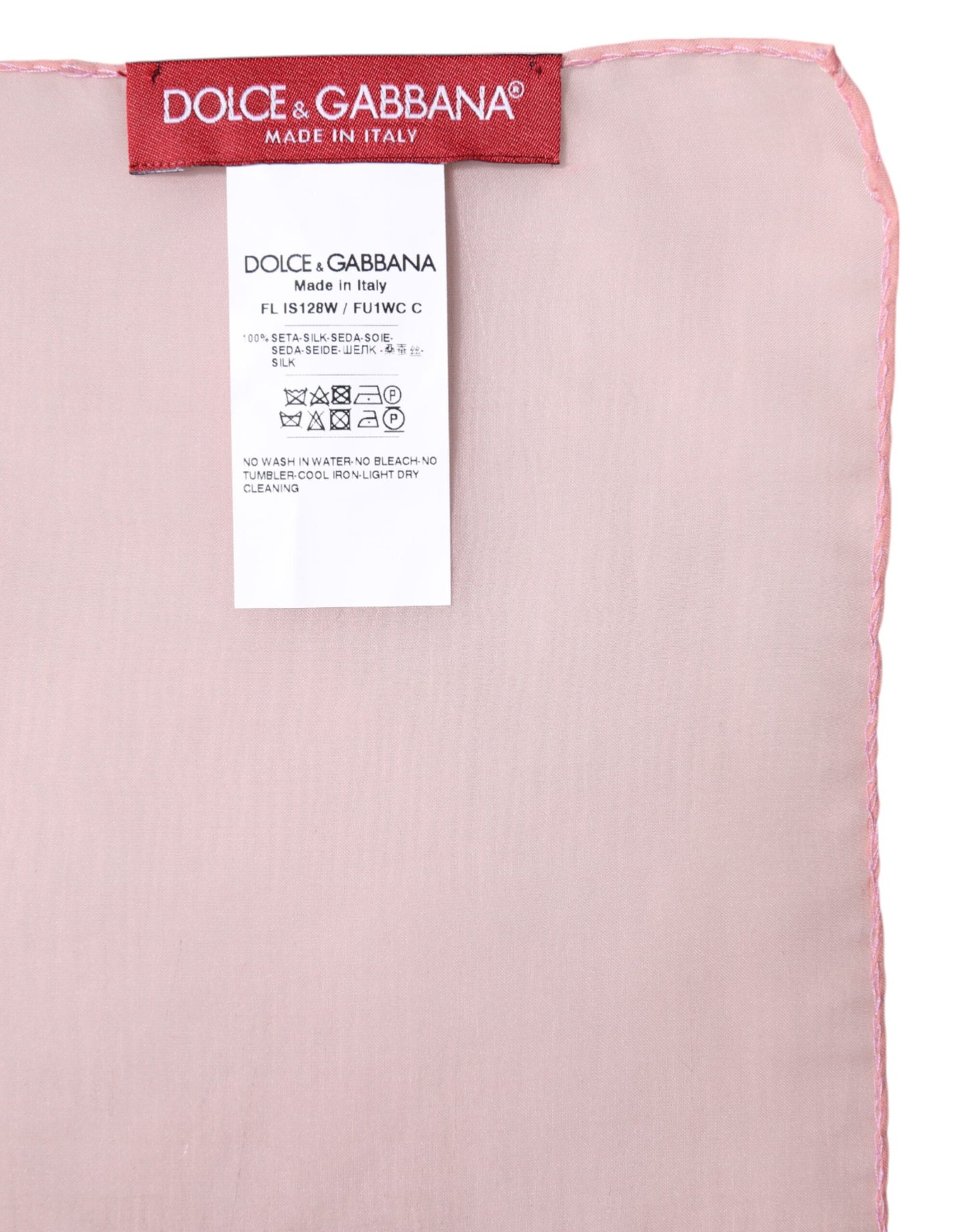 Pink Silk Rectangle Women Wrap Shawl Scarf-Dolce & Gabbana-LabelTerrace.com