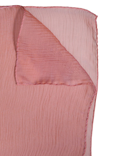 Pink Silk Rectangle Women Wrap Shawl Scarf-Dolce & Gabbana-LabelTerrace.com