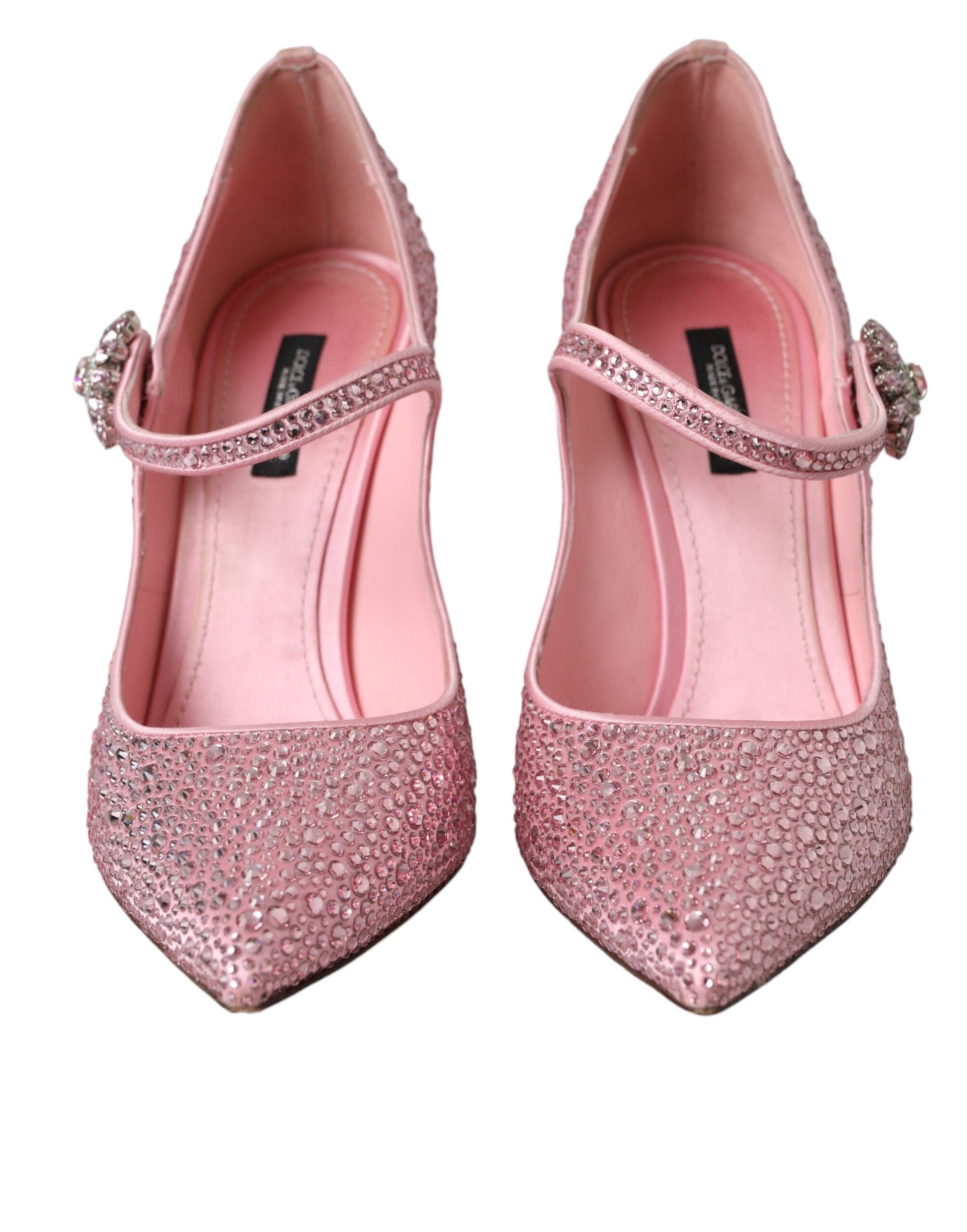 Pink Strass Crystal Heels Pumps Shoes-Dolce & Gabbana-LabelTerrace.com