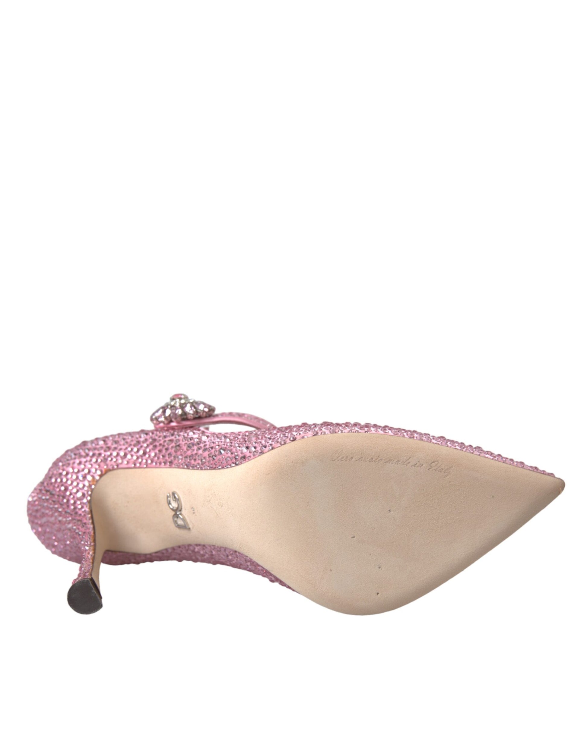 Pink Strass Crystal Heels Pumps Shoes-Dolce & Gabbana-LabelTerrace.com