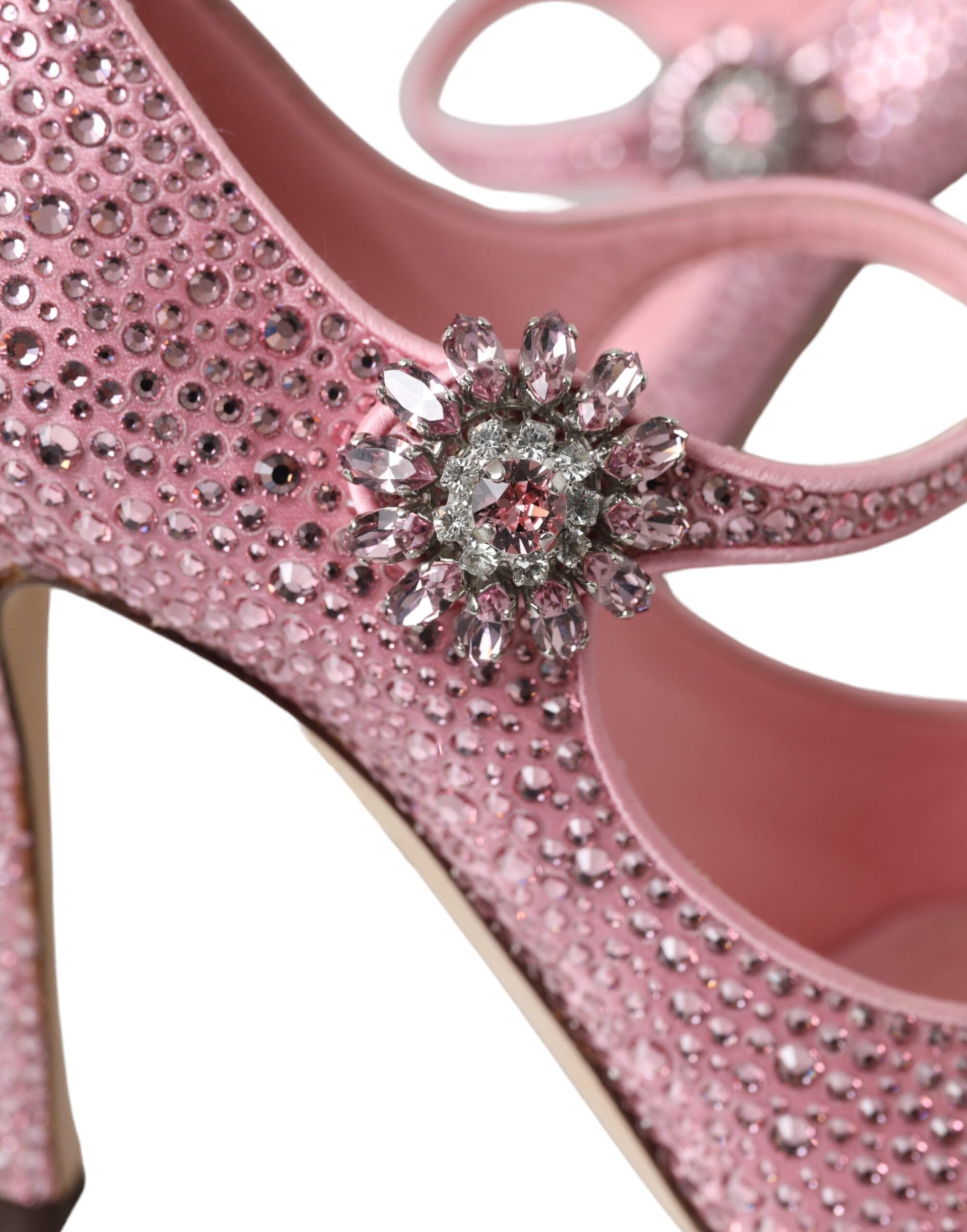 Pink Strass Crystal Heels Pumps Shoes-Dolce & Gabbana-LabelTerrace.com