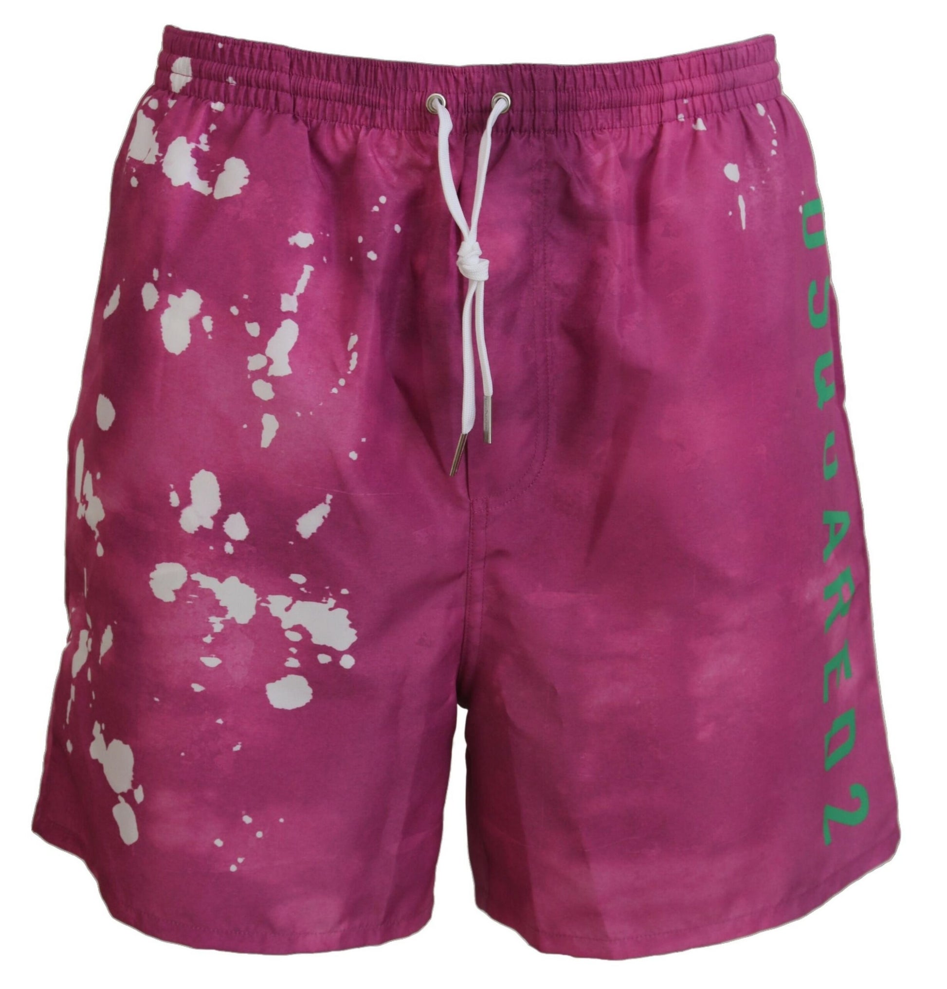 Pink Tie Dye Logo Men Beachwear Shorts Swimwear-Dsquared²-LabelTerrace.com
