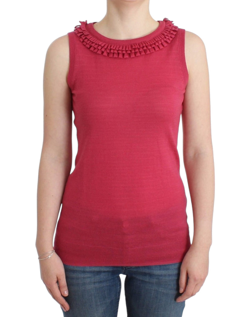 Pink wool knit top-John Galliano-LabelTerrace.com