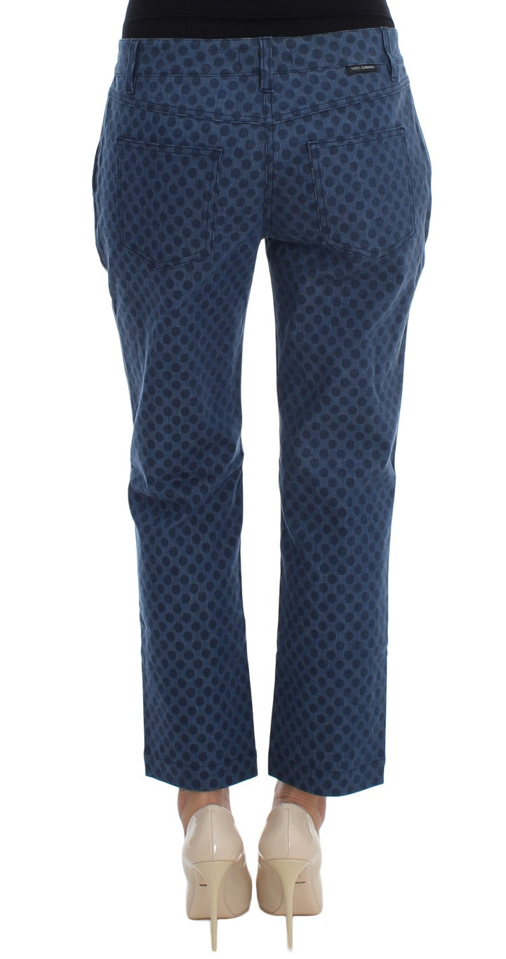 Polka Dotted Stretch Capri Jeans-Dolce & Gabbana-LabelTerrace.com