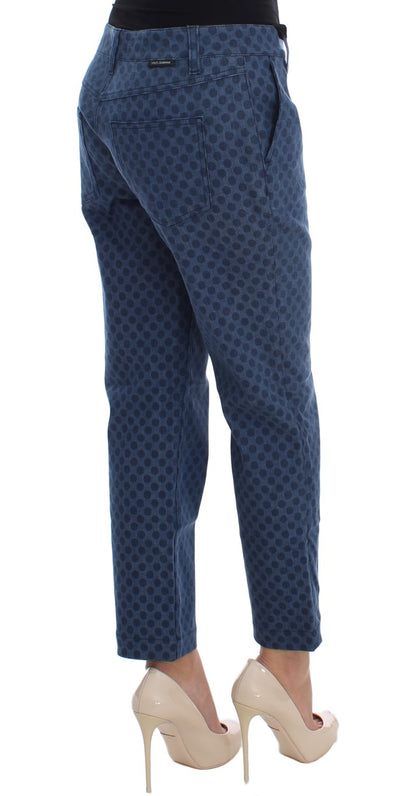 Polka Dotted Stretch Capri Jeans-Dolce & Gabbana-LabelTerrace.com