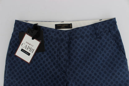 Polka Dotted Stretch Capri Jeans-Dolce & Gabbana-LabelTerrace.com