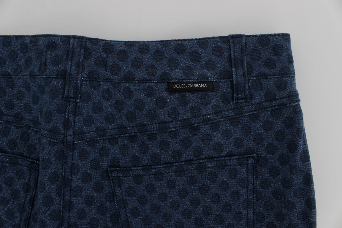 Polka Dotted Stretch Capri Jeans-Dolce & Gabbana-LabelTerrace.com