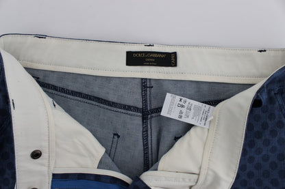 Polka Dotted Stretch Capri Jeans-Dolce & Gabbana-LabelTerrace.com