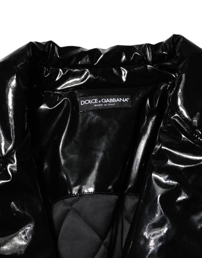 Polyester Black Quilted Puffer Coat Jacket