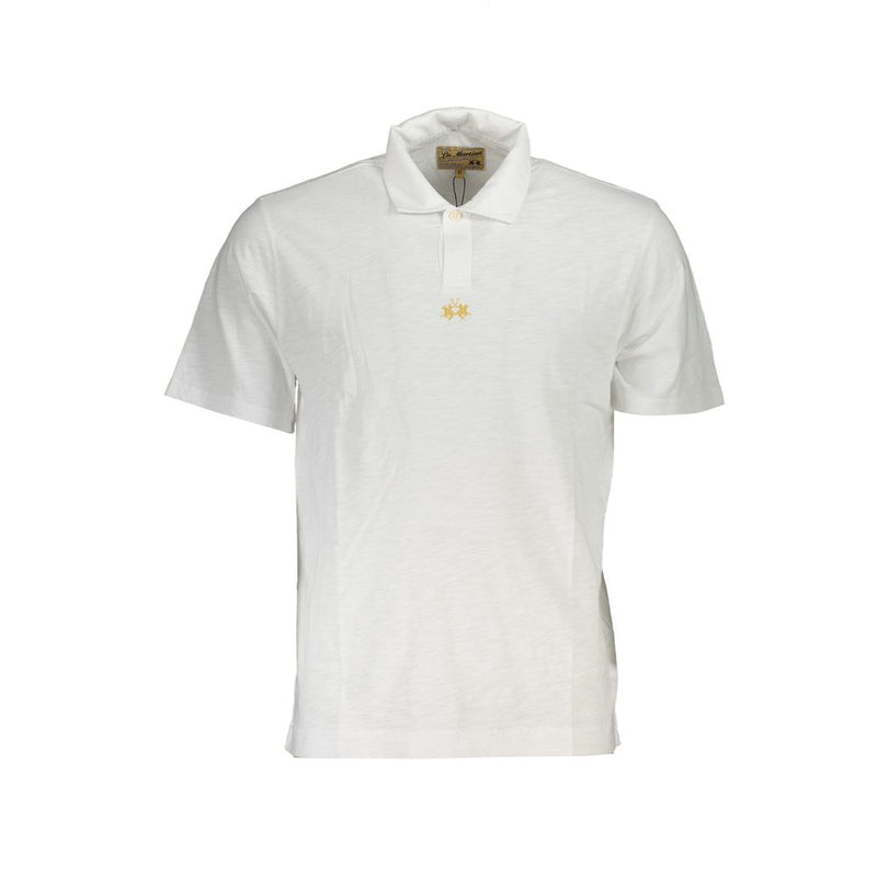 Pristine Cotton Polo with Chic Embroidery-La Martina-LabelTerrace.com