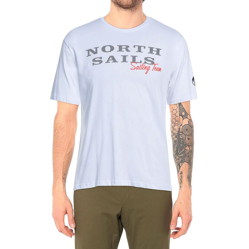 Pristine White Rubber Logo Tee-North Sails-LabelTerrace.com
