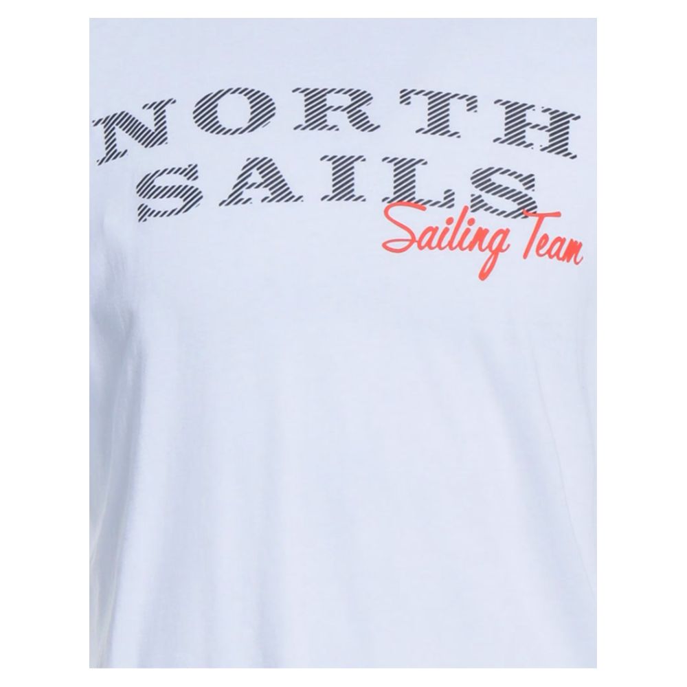 Pristine White Rubber Logo Tee-North Sails-LabelTerrace.com