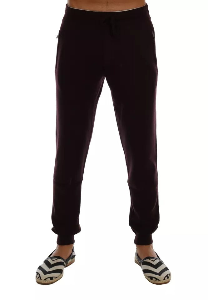 Purple Cashmere Gym Training Sport Pants-Dolce & Gabbana-LabelTerrace.com