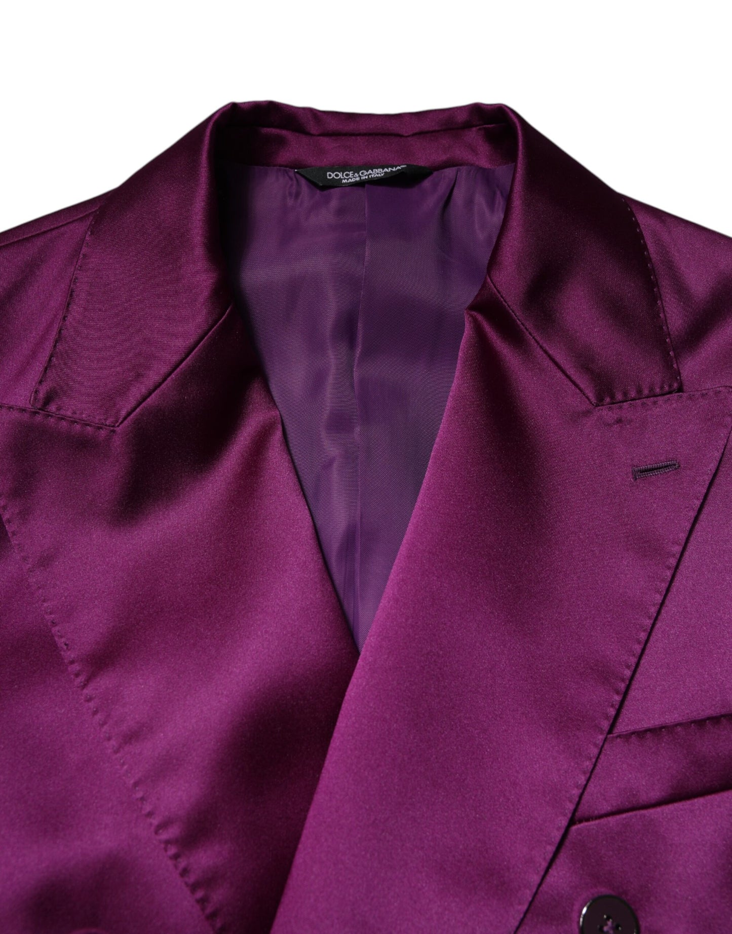 Purple Double Breasted Men Suit Coat Blazer-Dolce & Gabbana-LabelTerrace.com