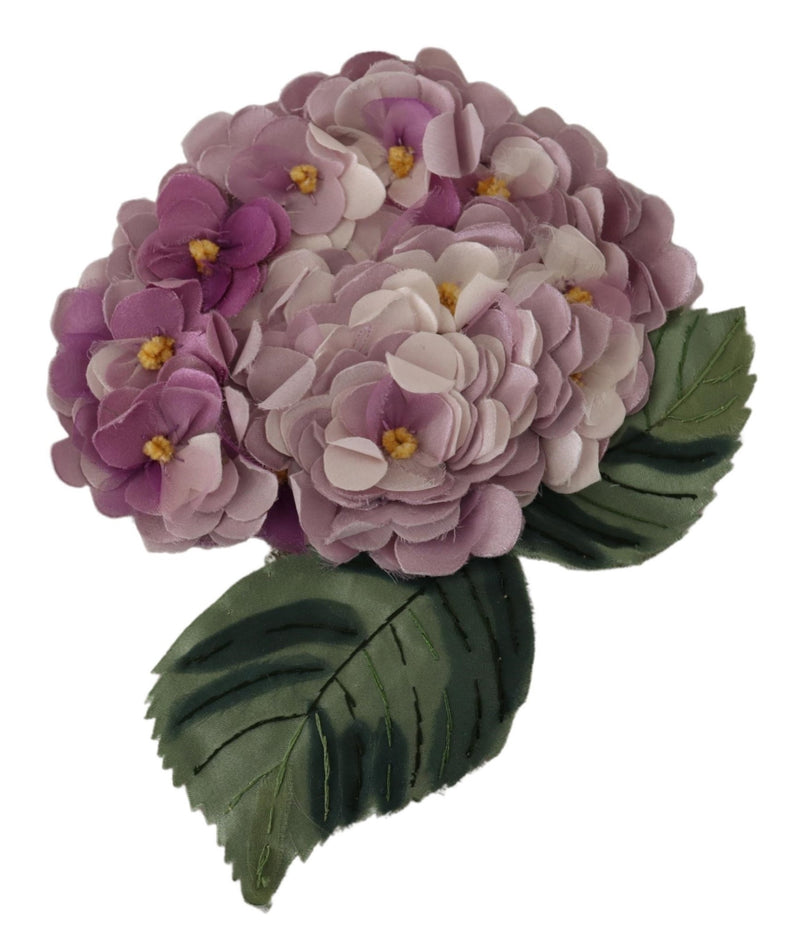 Purple Floral Gold Tone Brass Women Brooch-Dolce & Gabbana-LabelTerrace.com