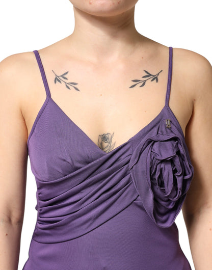 Purple Jersey Sheath Coctail Bodycon Pencil Dress