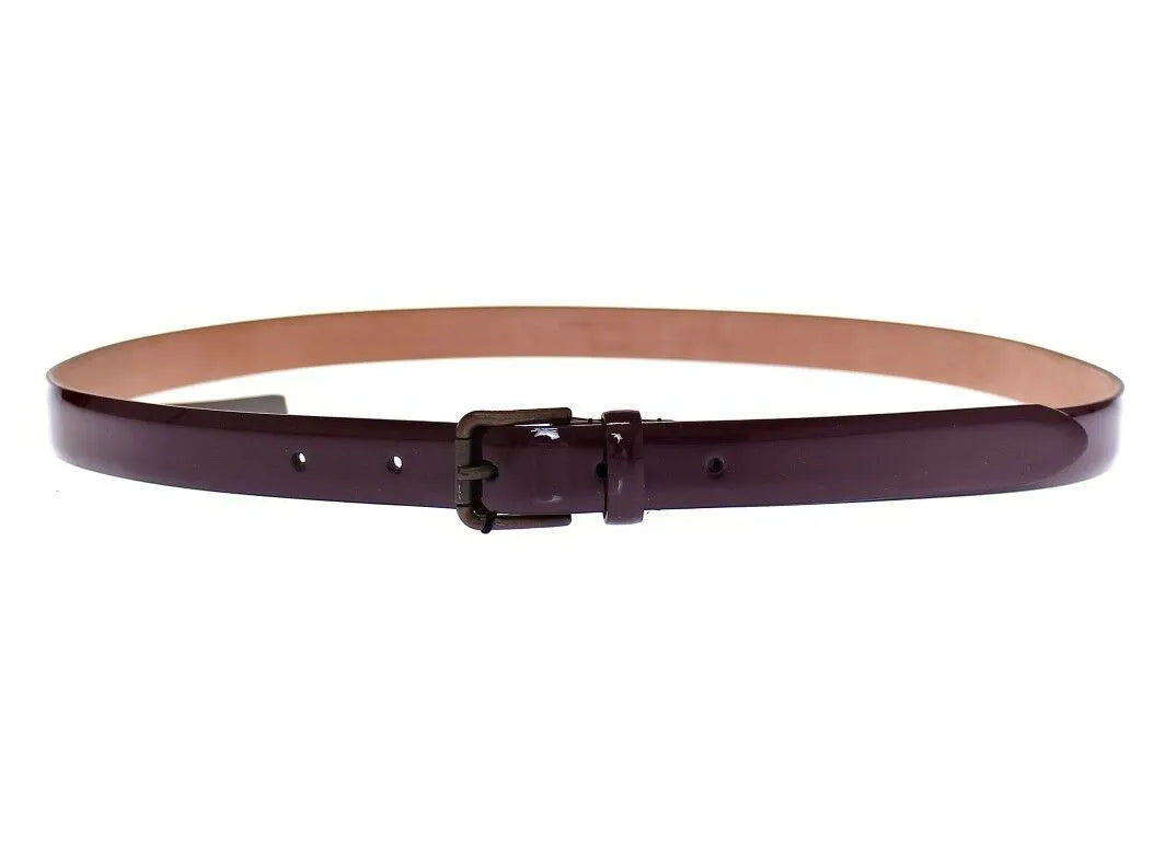 Purple Leather Logo Cintura Gürtel Belt-Dolce & Gabbana-LabelTerrace.com