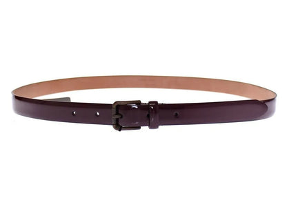 Purple Leather Logo Cintura Gürtel Belt-Dolce & Gabbana-LabelTerrace.com