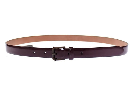 Purple Leather Logo Cintura Gürtel Belt-Dolce & Gabbana-LabelTerrace.com