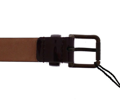 Purple Leather Logo Cintura Gürtel Belt-Dolce & Gabbana-LabelTerrace.com
