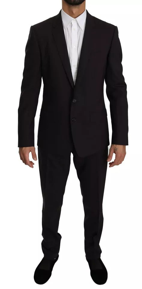 Purple MARTINI Wool Stretch 2 Piece Suit-Dolce & Gabbana-LabelTerrace.com