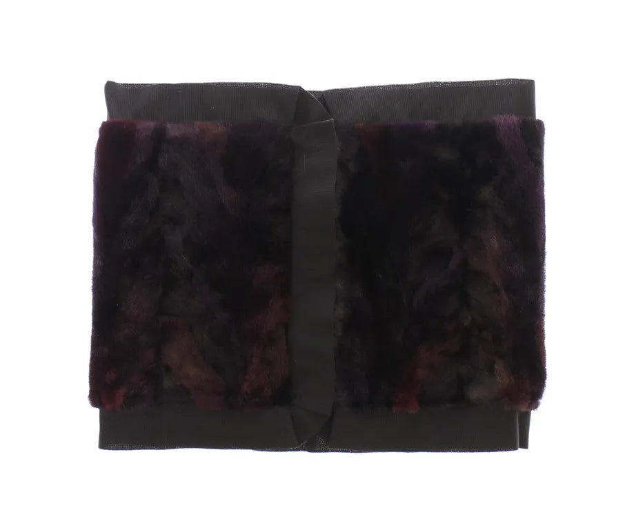 Purple MINK Fur Scarf Foulard Neck Wrap-Dolce & Gabbana-LabelTerrace.com