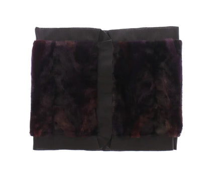 Purple MINK Fur Scarf Foulard Neck Wrap-Dolce & Gabbana-LabelTerrace.com