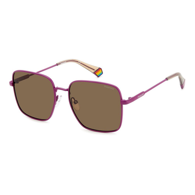 Purple Metal Sunglasses-Polaroid-LabelTerrace.com