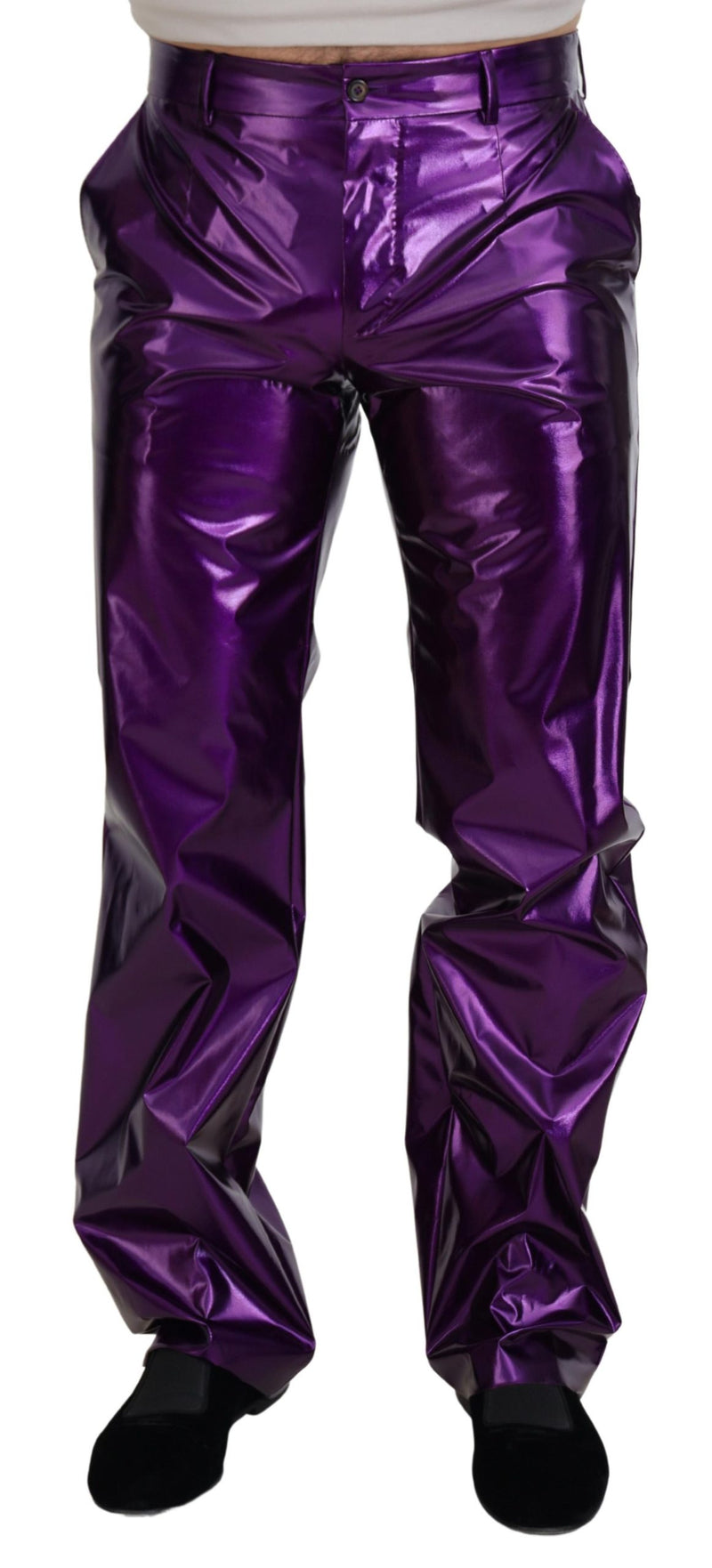 Purple Shining Men Casual Pants-Dolce & Gabbana-LabelTerrace.com