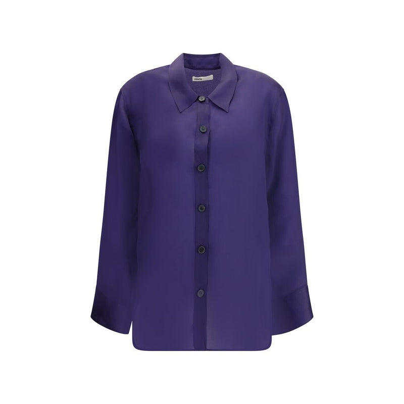 Purple Silk Dress Shirt