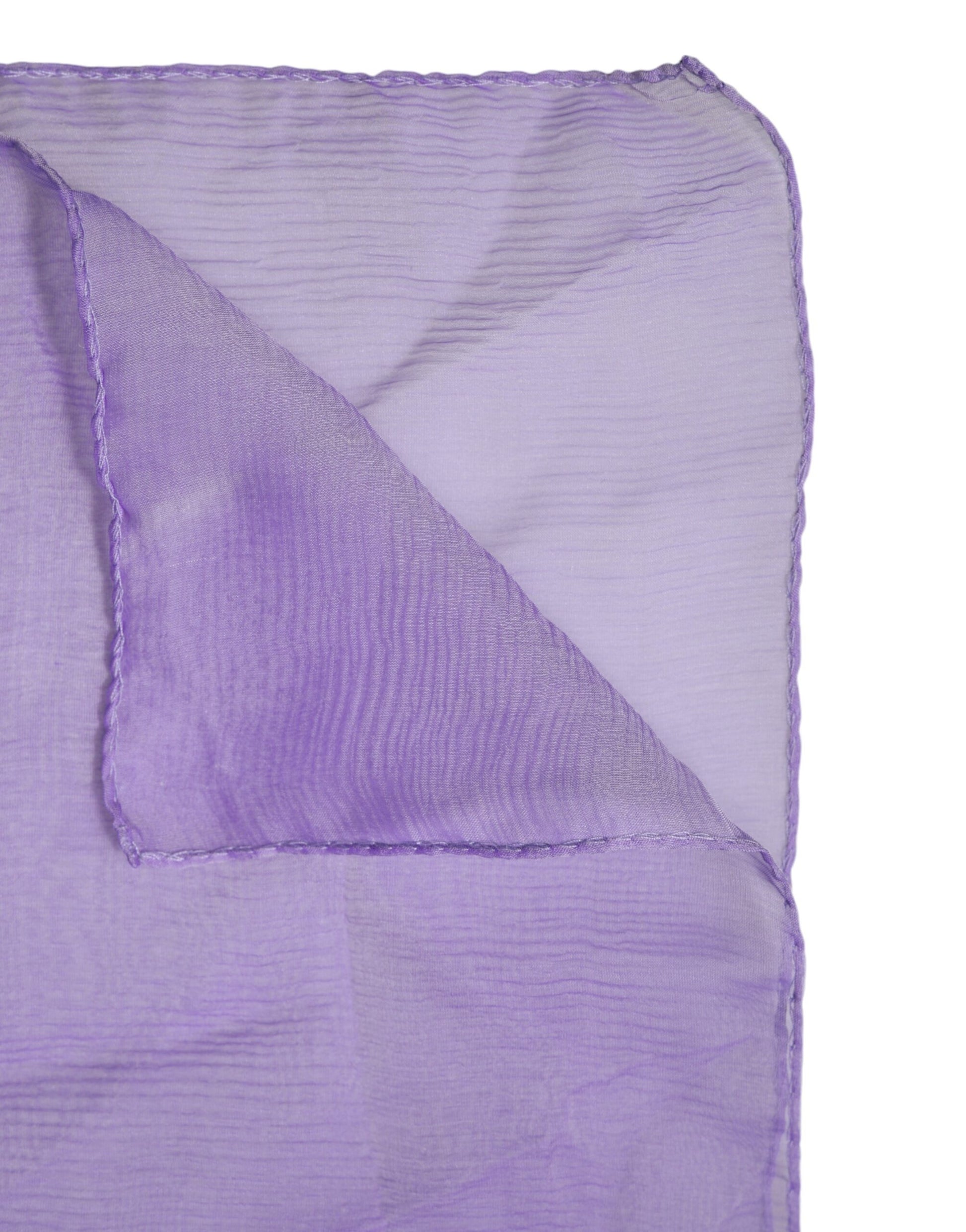 Purple Silk Rectangle Wrap Shawl Scarf-Dolce & Gabbana-LabelTerrace.com