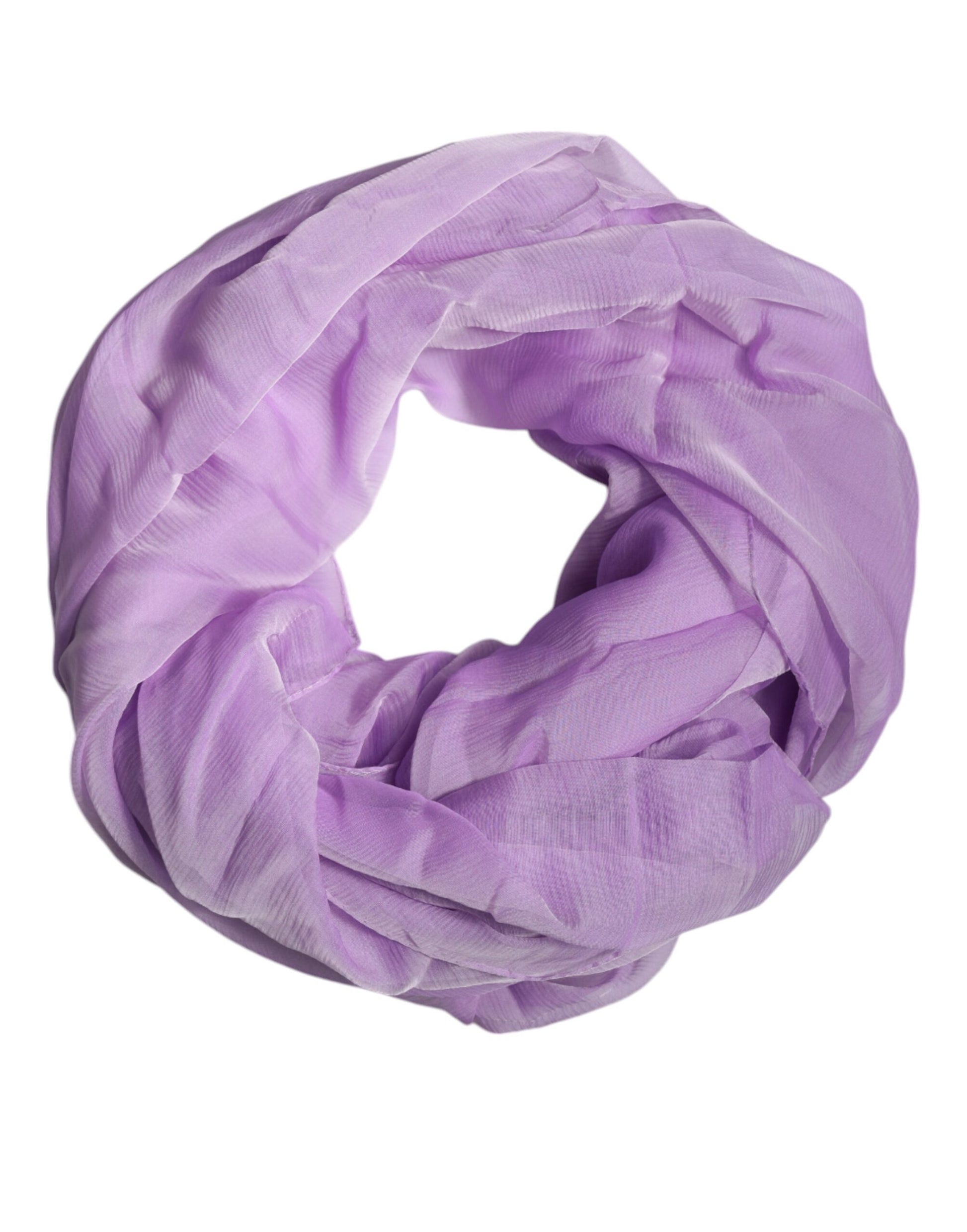 Purple Silk Rectangle Wrap Shawl Scarf-Dolce & Gabbana-LabelTerrace.com