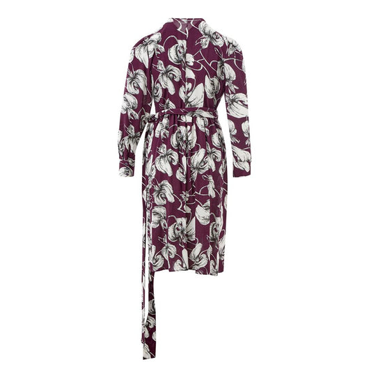 Purple Viscose Casual Dress