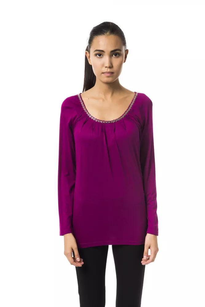 Purple Viscose Women Top-BYBLOS-LabelTerrace.com