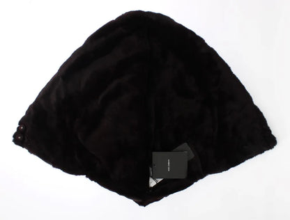 Purple Weasel Fur Crochet Hood Scarf Hat-Dolce & Gabbana-LabelTerrace.com