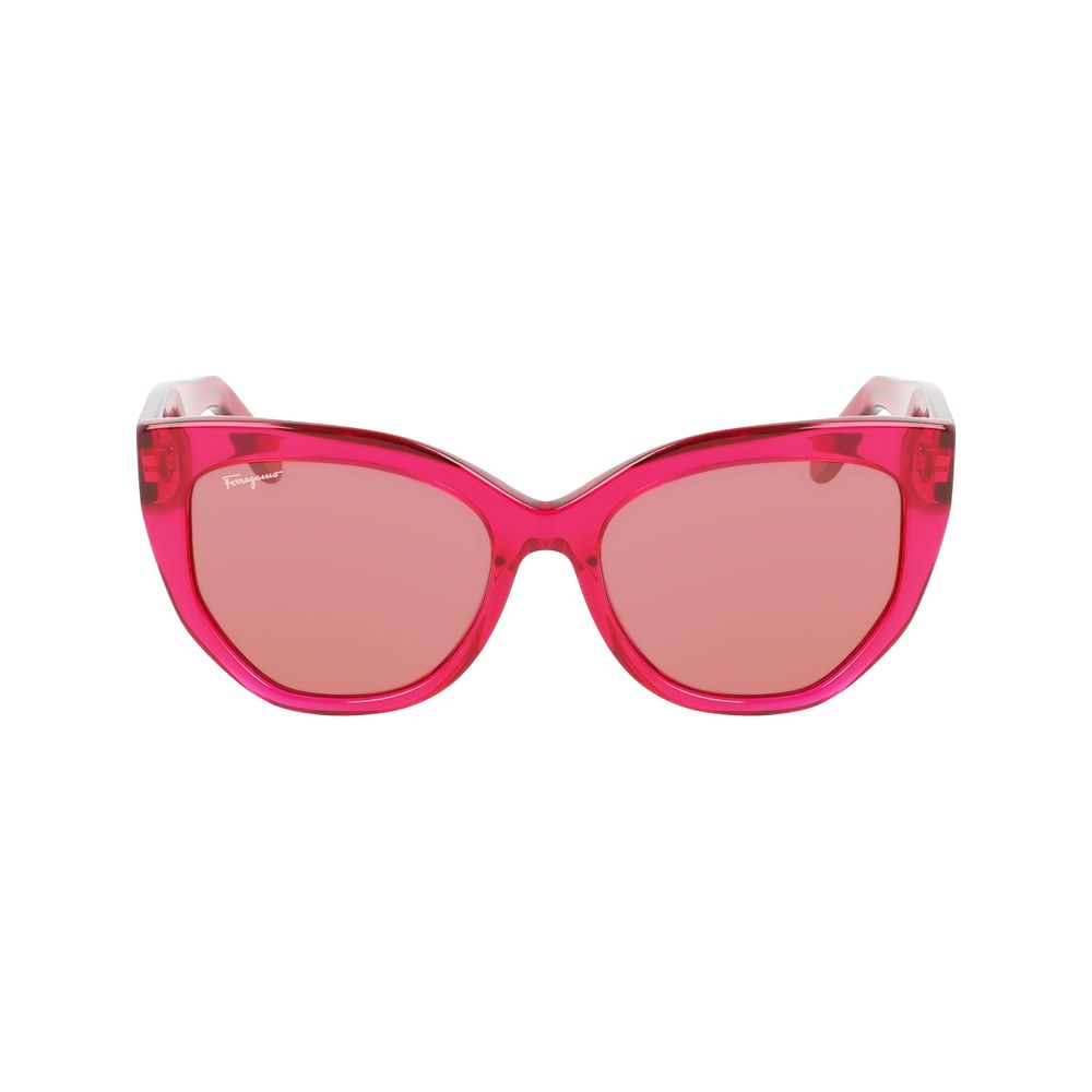 Red Acetate Sunglasses-Ferragamo-LabelTerrace.com